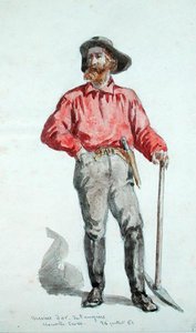 Portret van een goudzoeker in Nova Scotia