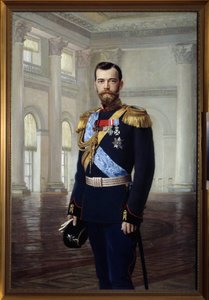 Portret van tsaar Nicolaas II van Rusland in 1900
