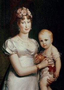 Marie-Louise (1791-1847) van Habsburg-Lotharingen en de Koning van Rome (1811-32) (detail) door Baron François Pascal Simon Gérard