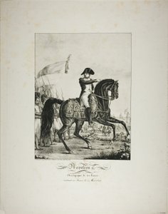 Napoleon vergezeld door zijn goede mannen, terugkerend naar Frankrijk op 1 maart 1815 door Baron François Pascal Simon Gérard