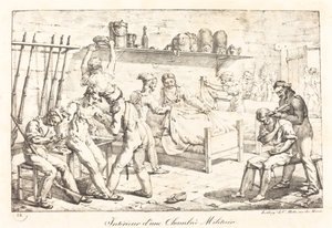 Interieur van een militaire kamer door Baron Louis Albert Guillain Bacler d
