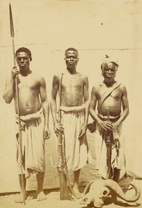 [Metgezellen van Speeke en Grant die met hen terugkeerden naar Caïro na hun reis om de bronnen van de Nijl te ontdekken].