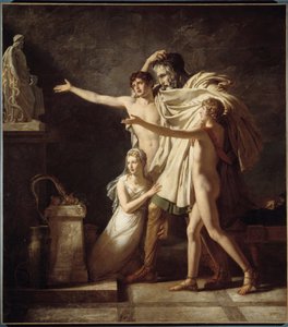 Offer aan de god Esculapius. Geschenk van slangen om de Romeinse god van de geneeskunde te vereren