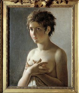Portret van een meisje in buste door Baron Pierre Narcisse Guerin