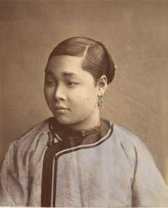 Meisje uit Shanghai, 1870s door Baron Raimund von Stillfried