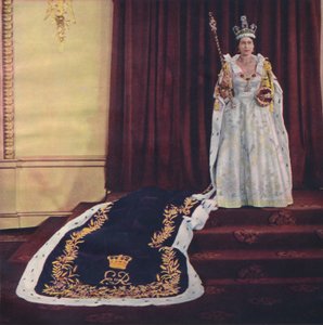 Koningin Elizabeth II in kroningsgewaden, 1953 door Baron Sterling Henry Nahum