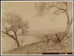 Bloeiende amandelen, Taormina door Baron Wilhelm von Gloeden
