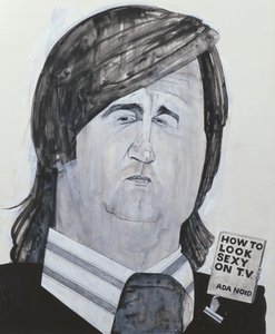 Portret van Melvyn Bragg, illustratie voor The Listener, 1970s