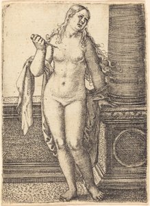 Lucretia Staand bij een Zuil door Barthel Beham