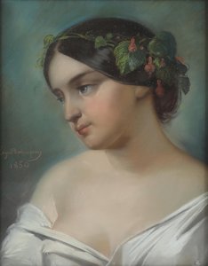 Eugène Demarquay Portret van een meisje 1850 door Barthelemy Eugene Demarquay