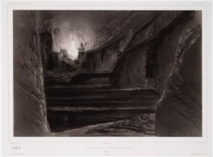 Gezicht in de Mijnen van Wieliczka, Polen, 20 maart 1840, gegraveerd door Sabatier