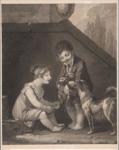 Twee kinderen met honden