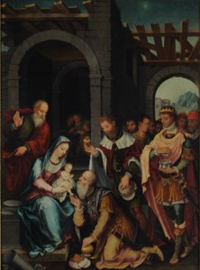 Aanbidding van de Wijzen door Bartholomaeus Bruyn the Elder
