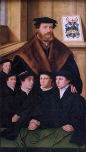 Frans: Portrait de Philipp Von Gail, marchand de Cologne et membre du Conseil de cette ville, et ses cinq fils Philipp von Gail