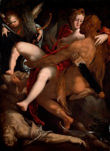 Hercules, Dejanire en de centaur Nessus door Bartholomaeus Spranger