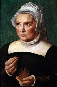 Portret van Catherine de Bore, vrouw van Martin Luther door Bartholomaeus the Elder Bruyn