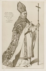 Philippe Rovenius, aartsbisschop van Philipopoli, apostolisch vicaris, in de Verenigde Provincies van Holland, 1648-55. Naar een schilderij van B Breenbergh door Bartholomeus Breenbergh