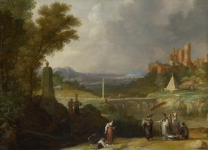 Het vinden van de baby Mozes door de dochter van de farao, 1636