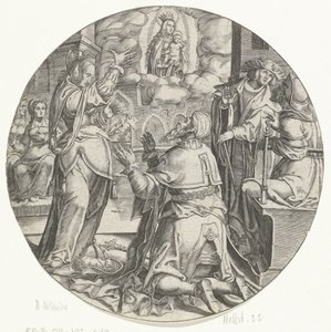 Maria met het Kind verschijnt aan keizer Augustus door Bartholomeus Willemsz. Dolendo