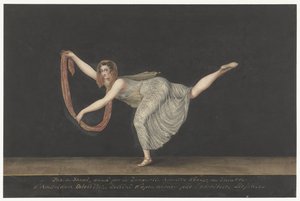 Danseres Annette Köbler, de pas-de-shawl uitvoerende door Bartholomeus Ziesenis