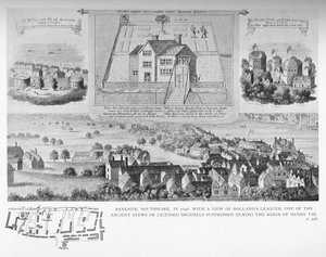 Bankside, Southwark, Londen, in 1648, 1818 1904 door Bartholomew Howlett