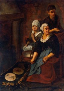 Het Bakken van Platte Koeken, 1645-1648