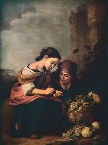 Fruithandelaren die hun Geld Tellen, 1618, 1914 door Bartolomé Esteban Murillo