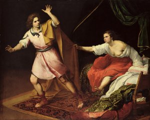 Jozef en de Vrouw van Potifar door Bartolomé Esteban Murillo