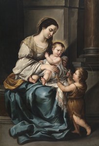 La Serrana of, Madonna en Kind met de jonge St. Johannes door Bartolomé Esteban Murillo