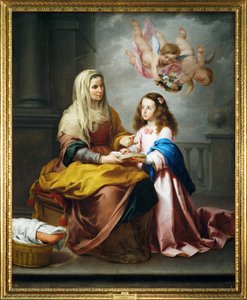 Sint Anna en de Maagd (schilderij op doek)