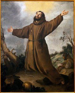 Sint Franciscus van Assisi (1181-1226) ontvangt stigmata