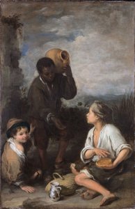 Drie jongens door Bartolomé Esteban Murillo