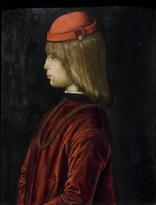 Portret van Guidubaldo da Montefeltro, c.1480-81 door Bartolomeo (attr. to) Della Gatta