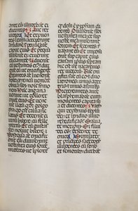 Missaal: Fol. 121: bevat muziek voor Hely Hely Lama etc. binnen St. Mattion Passie, 1469 door Bartolomeo Caporali