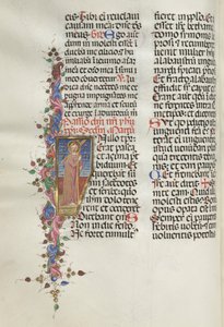 Missaal: Fol. 124v: Christus met het kruis, 1469 door Bartolomeo Caporali