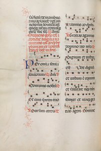Missale: Fol. 176v: Muziek voor verschillende gewone gebeden, 1469 door Bartolomeo Caporali