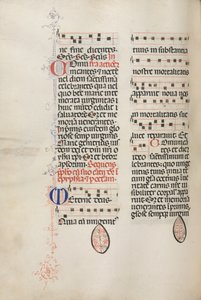Missale: Fol. 177v: Muziek voor verschillende gewone gebeden door Bartolomeo Caporali
