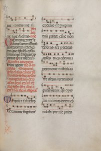 Missale: Fol. 181: Muziek voor verschillende gewone gebeden, 1469 door Bartolomeo Caporali