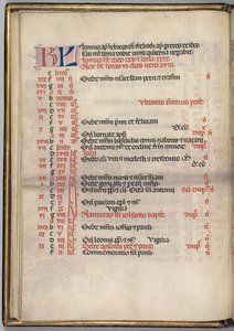 Missale: Fol. 5v: Juni kalenderpagina, 1469 door Bartolomeo Caporali