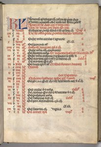Missaal: Fol. 8r: November Kalenderpagina, 1469 door Bartolomeo Caporali