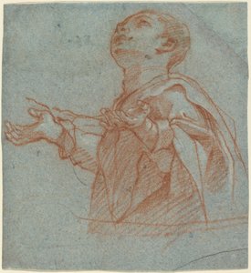 Een Jongen die Opkijkt in Aanbidding door Bartolomeo Cesi