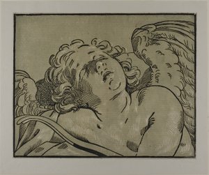 Buste van slapende Cupido door Bartolomeo Coriolano