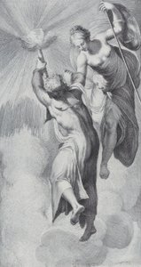 Minerva helpt Prometheus terwijl hij probeert de hemel te beklimmen, 1756