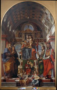 Madonna en kind met Sint Andreas, Monica, Ursula en Sigismund