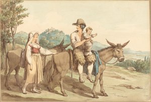 Een Boerenfamilie en Twee Ezelinnen