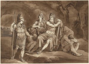 Telemachus Vraagt Pluto Toestemming om Zijn Vader in de Onderwereld te Zoeken door Bartolomeo Pinelli