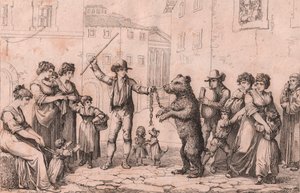 De Beren Dans in Rome, ets door Bartolomeo Pinelli door Bartolomeo Pinelli