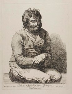De roversleider Stefano Spadolino door Bartolomeo Pinelli