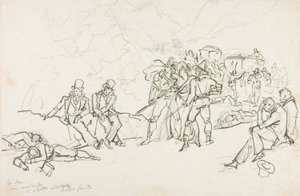De postkoets overval door Bartolomeo Pinelli