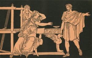 De moeder van Euryalus ontvangt het nieuws van zijn dood door Bartolomeo Pinelli